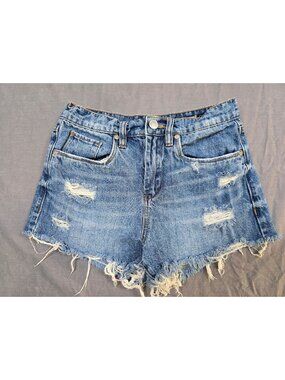 Blanknyc The Barrow Vintage High-Rise Distressed Denim Shorts Size 26